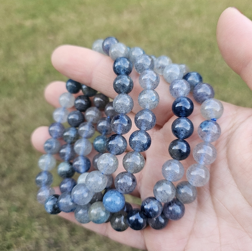 blue strawberry quartz bracelet